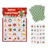 Reward Stickers Christmas Bingo Game Reusable Bingo Toys Set  Children Gifts