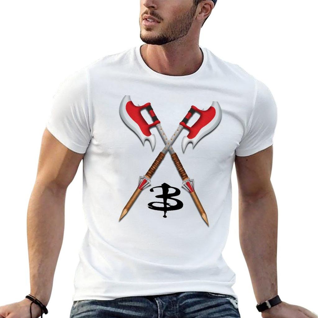 Buffy Scythes Crossed TShirt Fashion Print Casual Short Sleeve