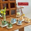 3 шт. Имитация стакана с водой, игрушка, кукольный домик, миниатюрные аксессуары, сплав, модель чашки для кофе и напитков, украшение для кукольного домика, сделай сам