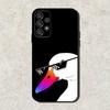 Смешной мем D-DucK Гусь Чехол для телефона Для Samsung S25,S24,S21,S22,S23,S30,Ultra,S20,Plus,Fe,Lite,Note,10,9,5G Черный Чехол
