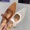 Breathable Mesh Ballet Flats2025Women's Summer New Pointy Comfortable Breathable Sandals Women's Openwork Designer Women's Shoes