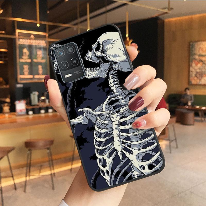 Skull Skeleton Tattoo Art Phone Case for OPPO Realme GT 2 Pro X2 Pro XT C25S 8 7 6 Pro 6i GT Master C3 C21 C21Y C11 X3 SuperZoom