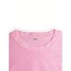European sizes Girls' Round Neck T-Shirt, Stylish Print Short Sleeve Casual Top