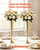 VEVOR 12 PCS Wedding Flower Vase, 55 cm Tall Trumpet Flower Table Centerpieces, Banquet Vases Easy Installation