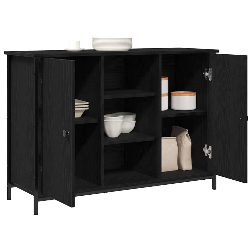 Sideboard Black Oak Look 100 x 35 x 70 cm