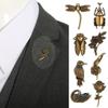 Vintage Shirt Clothing Decoration Alloy Brooch Animal Insect Series Bee/Flower/Bird/Deer