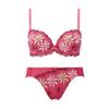 Triumph Cosmetic Style Large Floral Lace Bra Panty Set 02 1984 Japan Bust 75M & G4-CS02WHUSET-A9A Women's (Raspberry Pink) (-)