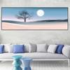 Abstract Landscape Tree Moon Elk Canvas Painting Nordic Posters and Prints Wall Art Pictures Living Room Home Decor No Frame