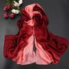 LaMaxPa 2019 New Soft Women Gradient Silk Scarf Autumn Winter Long Bandana Shawls and Wraps Female Hijab Luxury Echarpe Pashmina