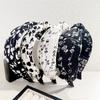 Модные женские белые черные повязки на голову с цветочным принтом для дам и девушек, повседневные аксессуары для волос