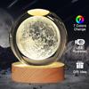 Galactic System 3Dengraved Crystal Ball Night Light Boys Girls Friends Birthday Gift Christmas Bedroom Decoration LED