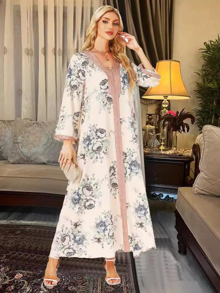 Women's Dress Long Maxi Dress with Digital Floral Print, Elegant Luxury Summer Vacation Evening Gown