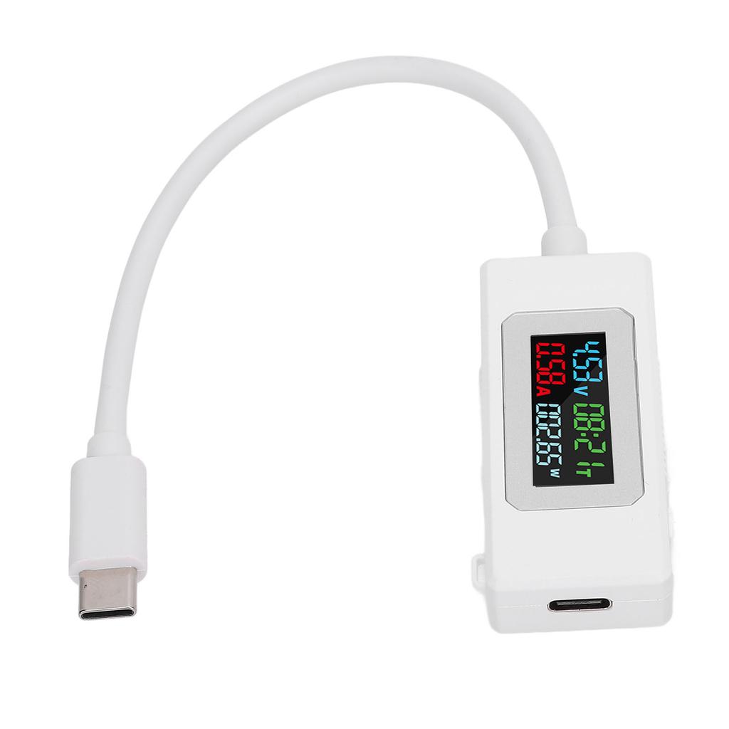 USB C Tester 4 30V 0 6.5A Type C Voltage Current Power Capacity Working Time Charger Detector