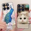 For Motorola Edge 70 Case XT2601-2 Cute Cat Peacock Painted Cover Soft Silicone Case For Motorola Edge 70 Fusion Edge70 5G Shell