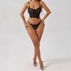 Temptation Lace Eyelash Fishbone Lingerie Set for Women