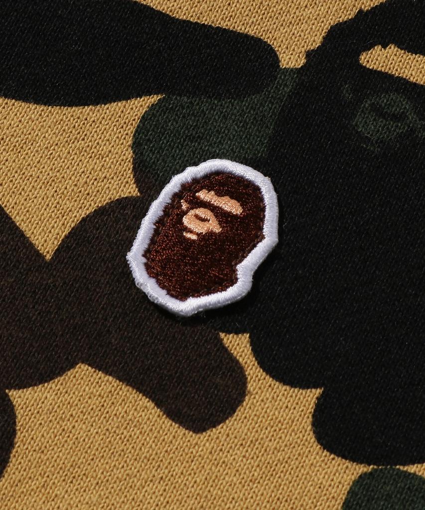 Bape Худи на молнии с первым камуфляжем (W) желтый