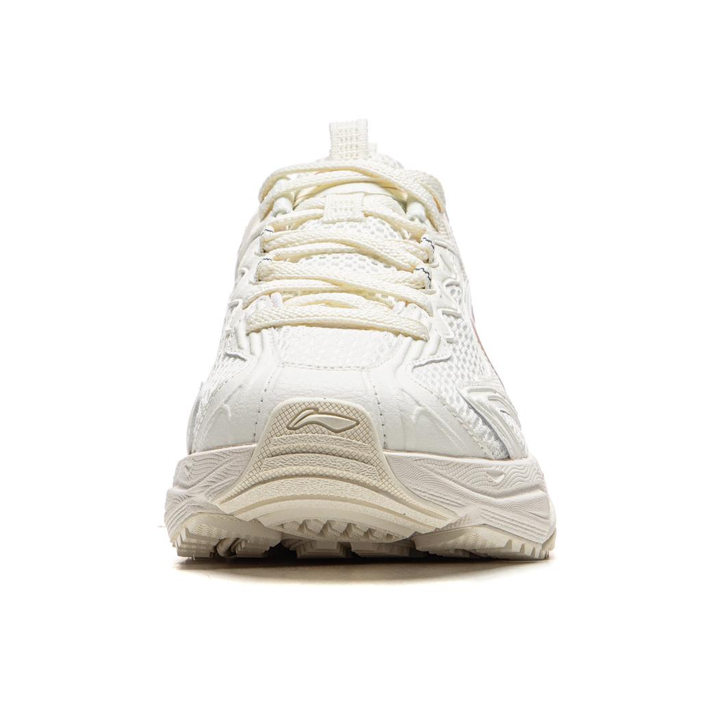Li Ning Carefree V3 Амортизирующие износостойкие дышащие низкие беговые кроссовки женские цвет слоновой кости ARXW024-1