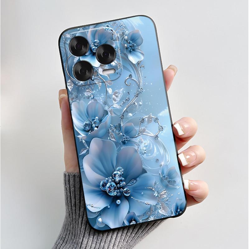 Printing Case For ZTE Blade V70 Vita Fundas For ZTE Nubia V70 Design Capa Soft Silicone Black Shell Cover Cute Flower Case Coque