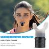 Portable Breathing Trainer with Lanyard Adjustable Resistance Men Women Oral Muscles Exerciser Lung Capacity Abdominal Breathing Training Equipment