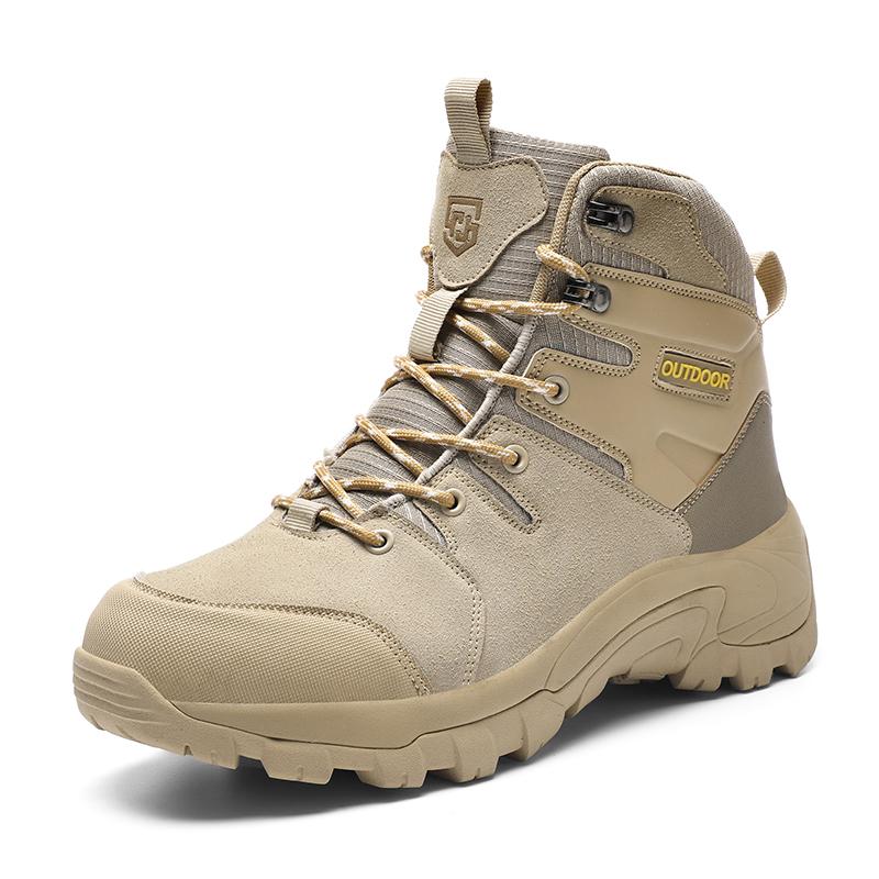 39-48 Men's Plus Size Anti Slip Wear-resistant Fashionable and Trendy Outdoor High Top Hiking Shoes Hiking Shoes