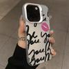 Чехол для телефона с надписью «English Letter Lips Label» для iPhone 16 15 Pro Max 14 13 12 11 Pro XR XS 7 8 16 Plus SE2, противоударный чехол