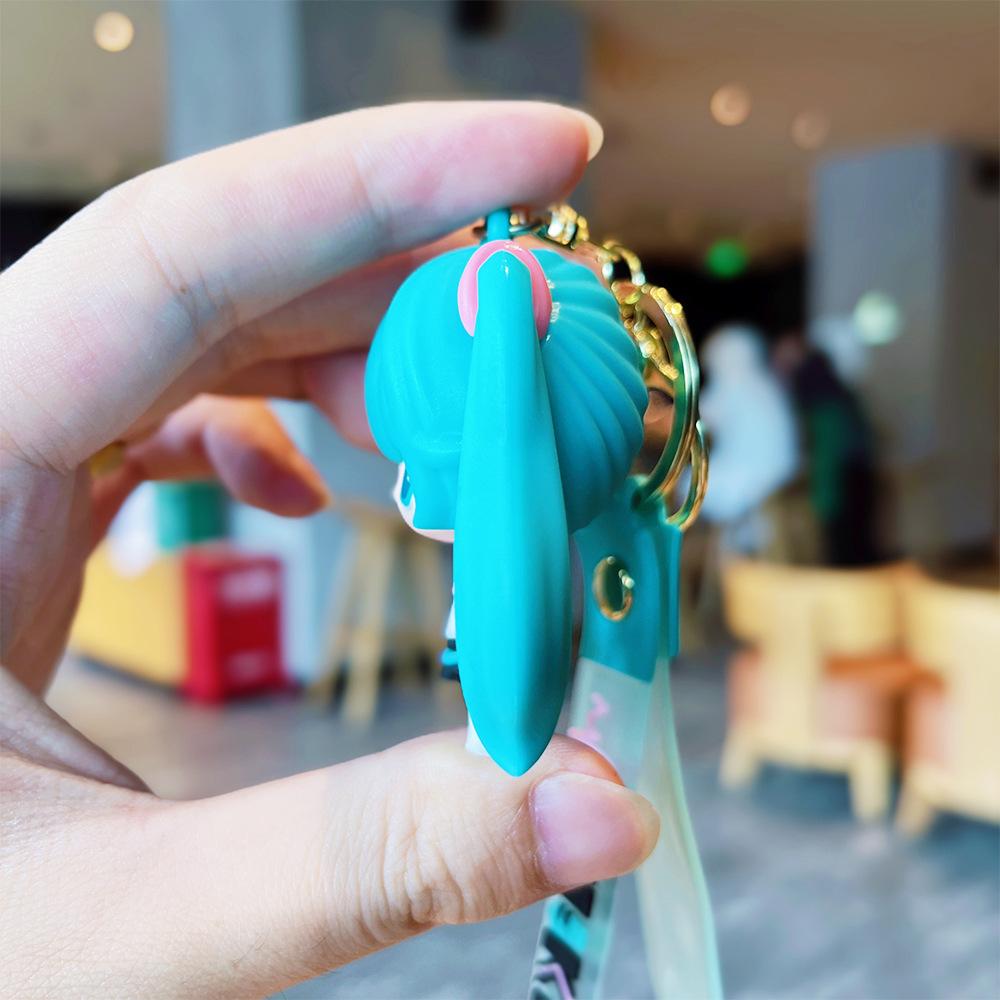 Cartoon Keychain Cute Girls School Bag Pendant Car Keyrings Creative Gift