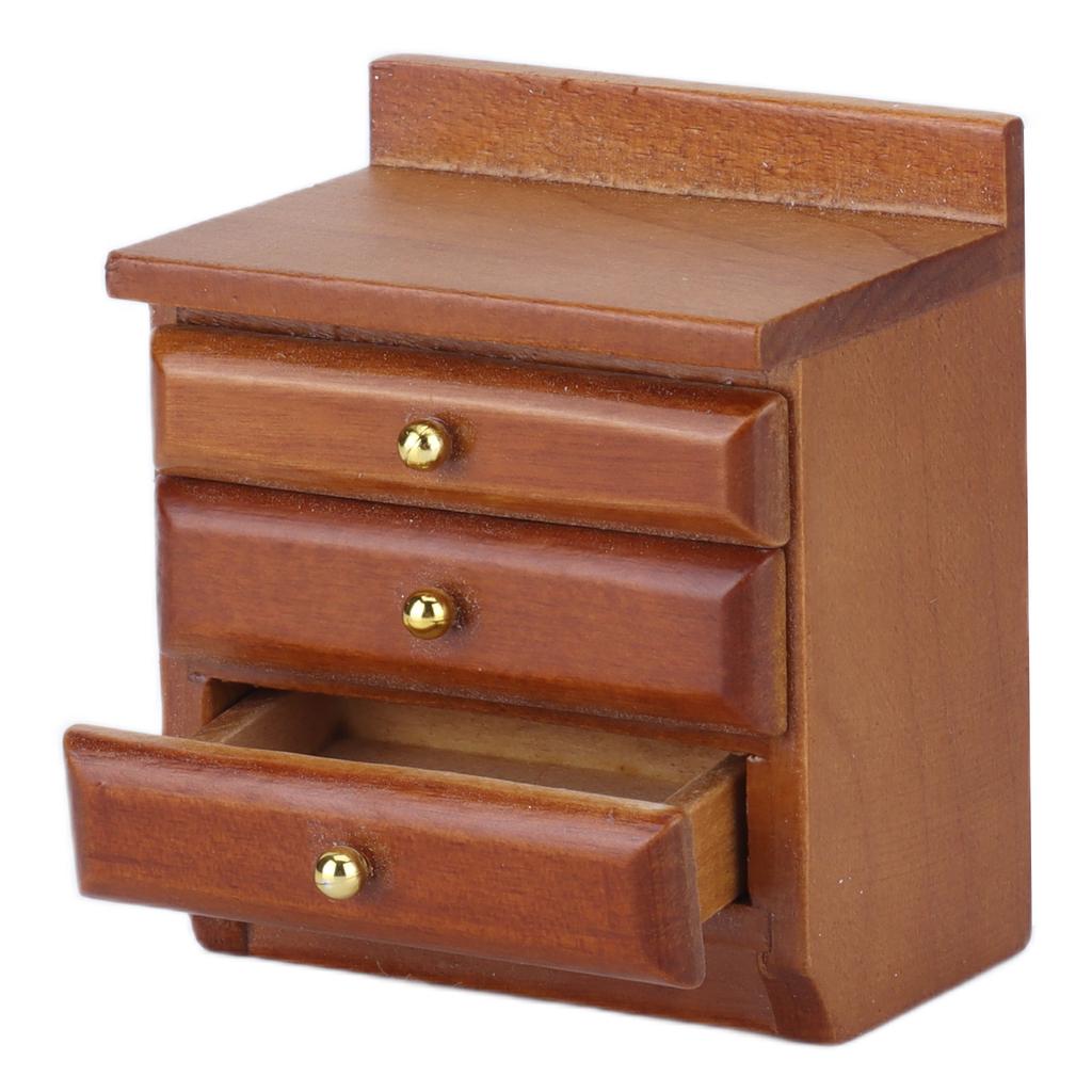 1:12 кукольных прикроватных столиков изысканная работа деревянные тумбочки для миниатюрного кукольного домика