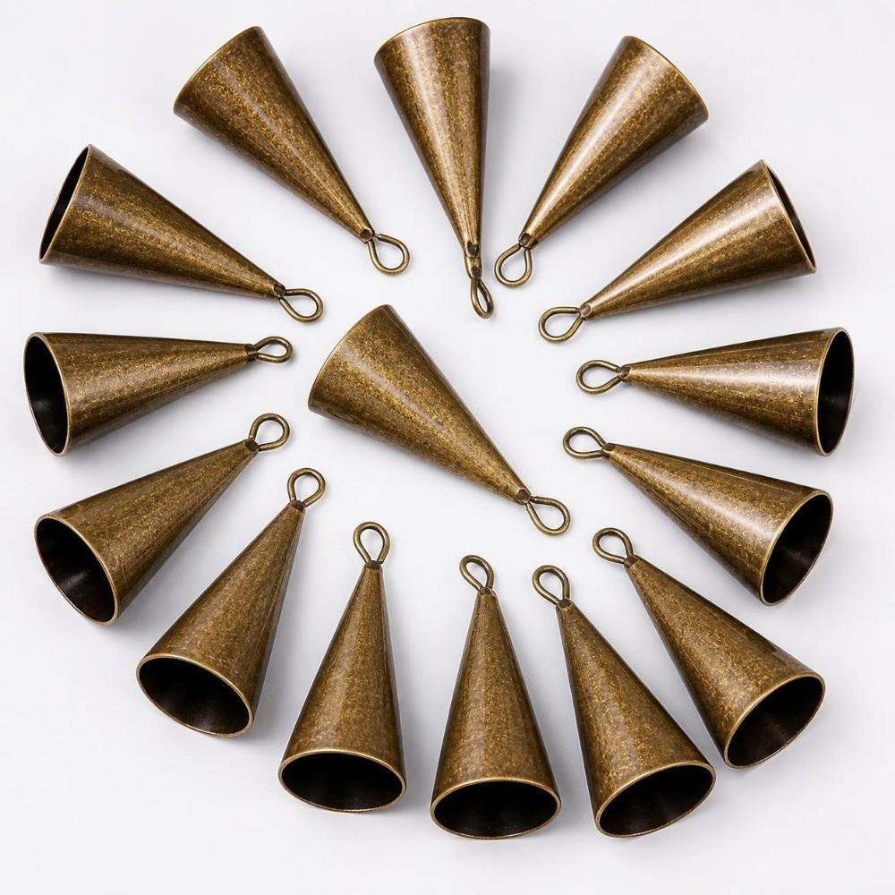 Hangable Christmas Cone Metal Bell Conical Craft Bell New Hanging Bell Festival Ornament