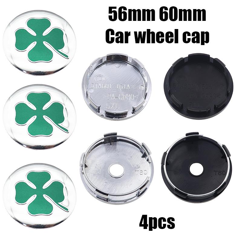 NWHCY1 4pcs 56mm 60mm alfa romeo 3D Car emblem Wheel Center Hub auto Rim refit dust-proof badge covers cap styling accessories