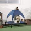 Pet Bed with Canopy, Dog Bed, Foldable, Weather-Resistant, Blue