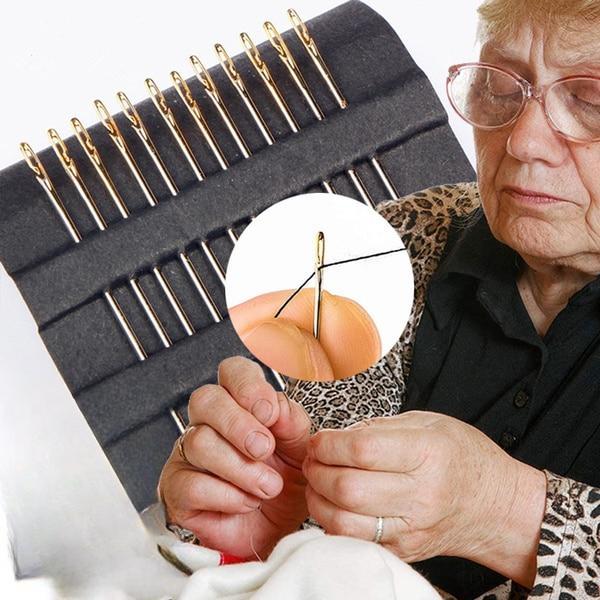 1 Set, Silver with Opening At The Bottom, Needle-free, Blind Needle, Thread-free Hand Stitch, Embroidery Needle, Sewing Needle.