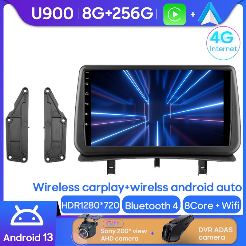 Android Мультимедиа Для Renault Clio 3 2005 - 2014 Автомобильный Стерео Процессор Радио QLED Плеер Навигация Carplay Авто HDR 5G Cam Dash WIFI