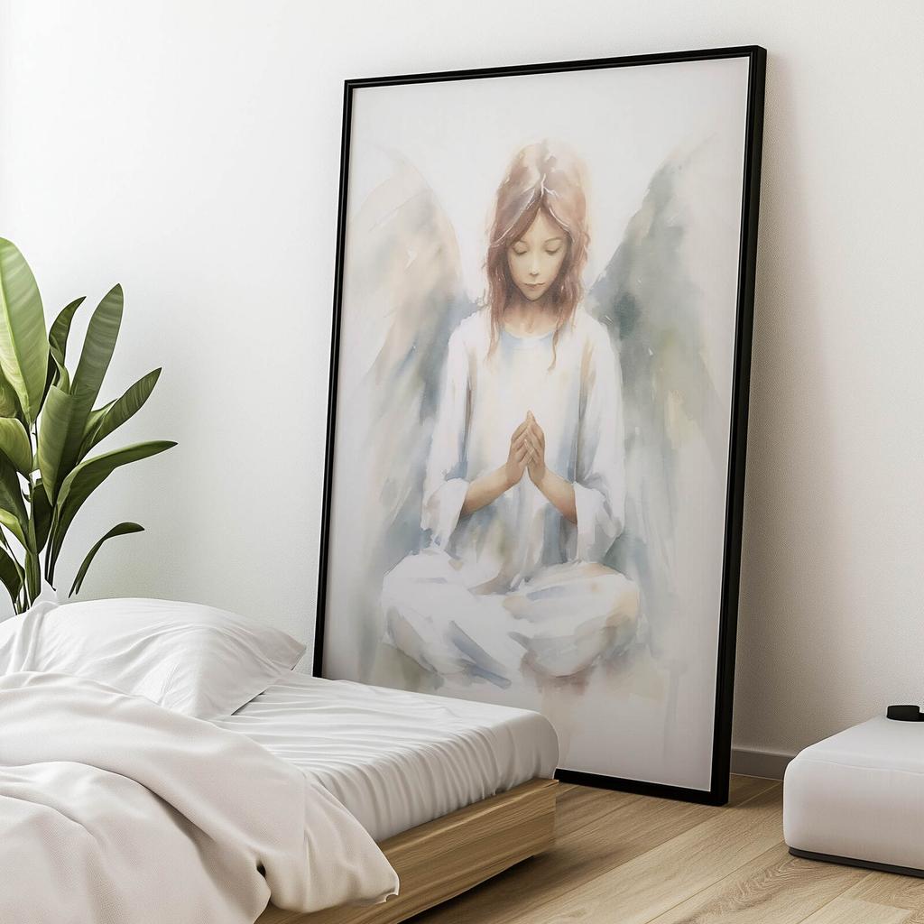 Delikatny Anioł Delikatny Anioł, 50X70 Cm, Bez Ramy, Płótno Premium Na Blejtramie