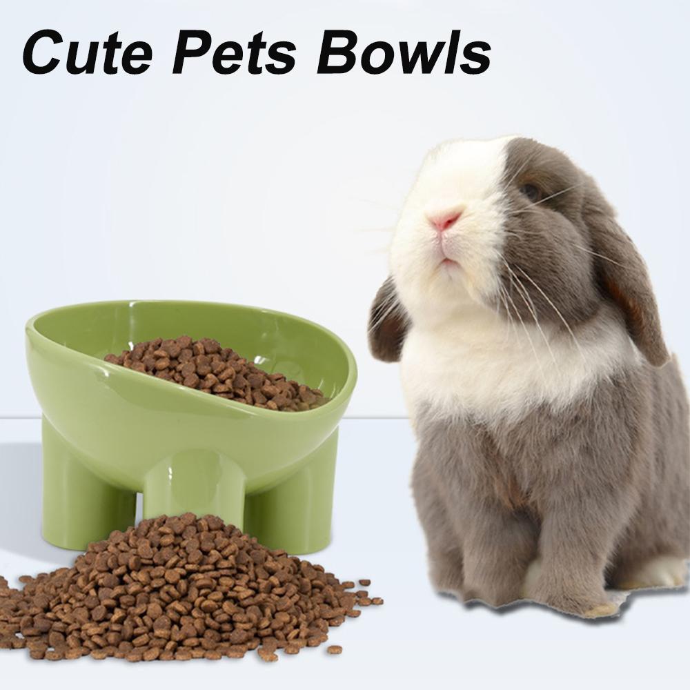 Cute Dog Cat Bowls Elevated High Foot Small Pets Neck Protector Food Water Bowl Anti-tip Pet Feeding Dessert Snack Dish Feeder