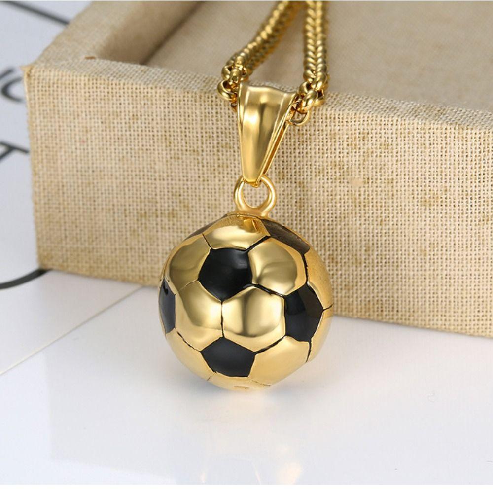 Soccer Shape Casual Soccer Pendants 3D Charm Necklace Fashions Football Necklaces Boys Girl