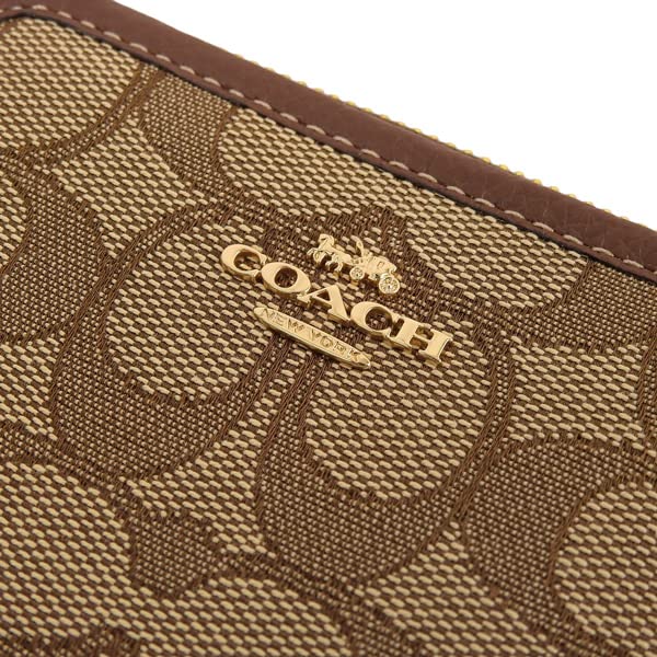 Кошелек Bifold Outlet Round Zipper Brand Compact Leather CH389 Small Zip [Coach] женский (ХАКИ/СЕДЛО МУЛЬТИ/Коричневый) Женский [Товар]