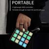 SMC-PAD Карманный черный беспроводной MIDI-контроллер с 16 пэдами для ударов, USB-C интерфейс, компактный MIDI-пэд-клавиатурный контроллер