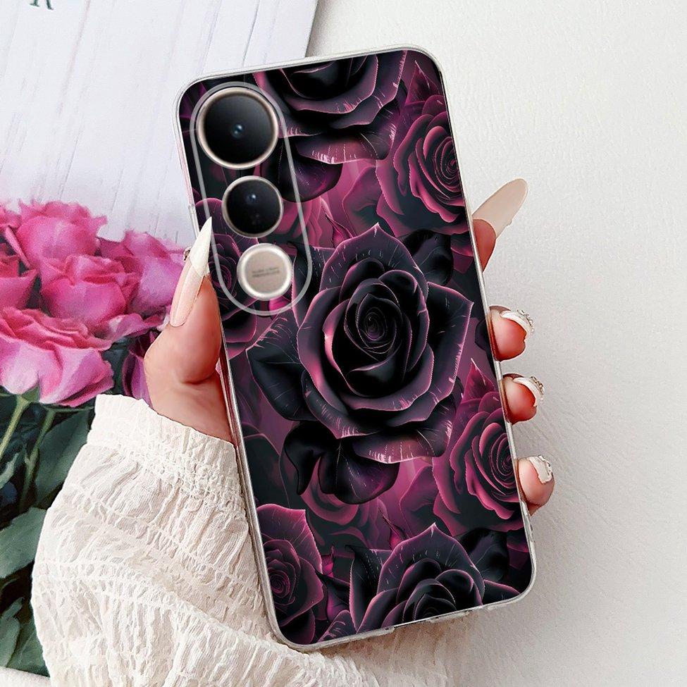 For Vivo V50 Lite 5G Case Cover Cute Cat Luxury Fashion Flowers Funny Cool Painted Back Cover For Vivo V50Lite 5G Phone Case