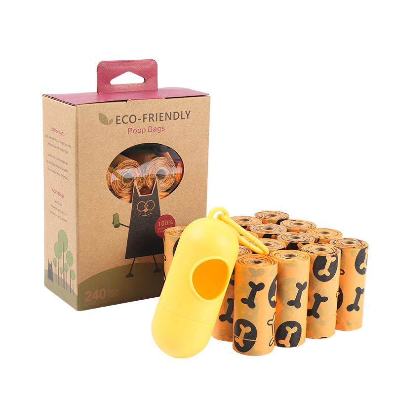 Factory Direct Supply Degradable Dog Poop Bag Bone EPI Pet Garbage Bag Pill Dispenser ODM Customizable Supplier