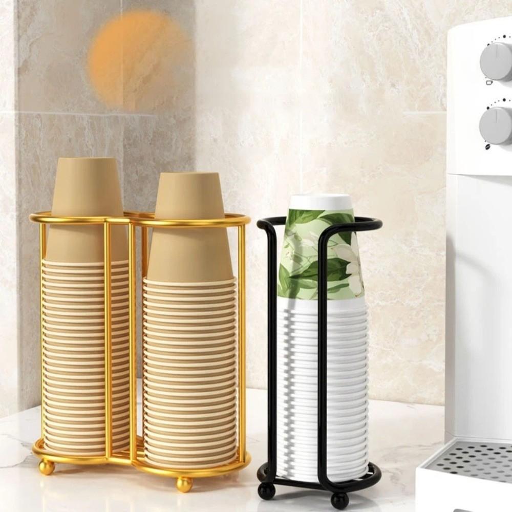 Multifunctional Paper Cup Holder Stainless Steel Paper Cup Organizer Office