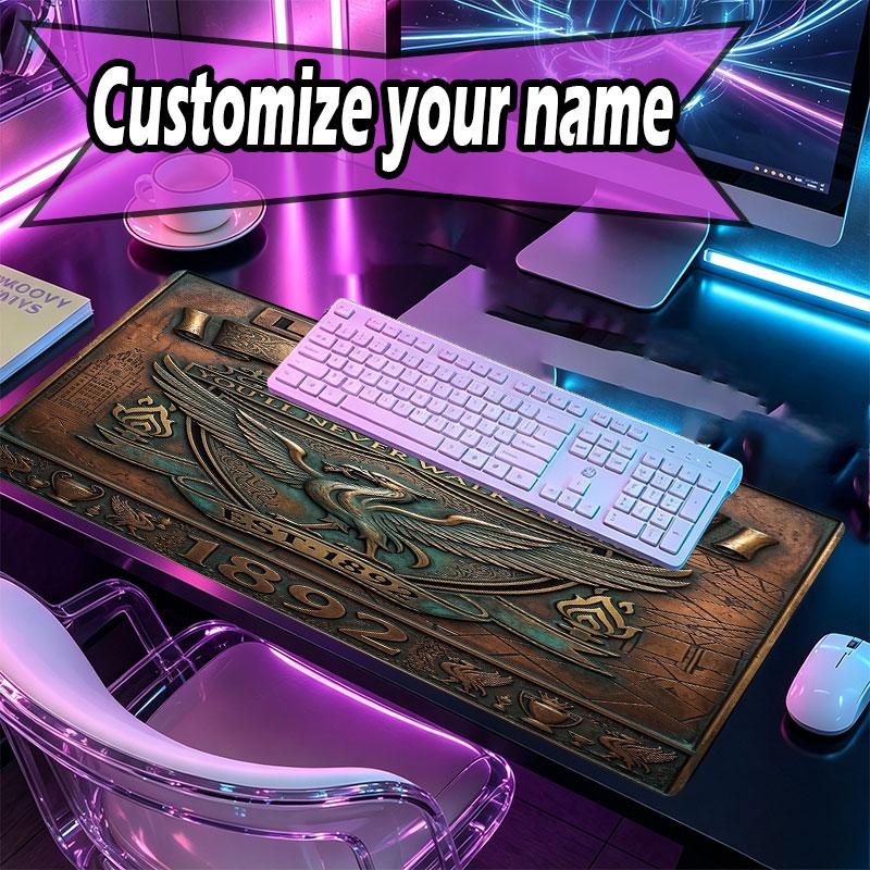 Custom Name Personalized LFC Pattern Mousepad, Laptop PC Desk Mat, Decorative Desk Mat for Home Keyboard Pad Gift