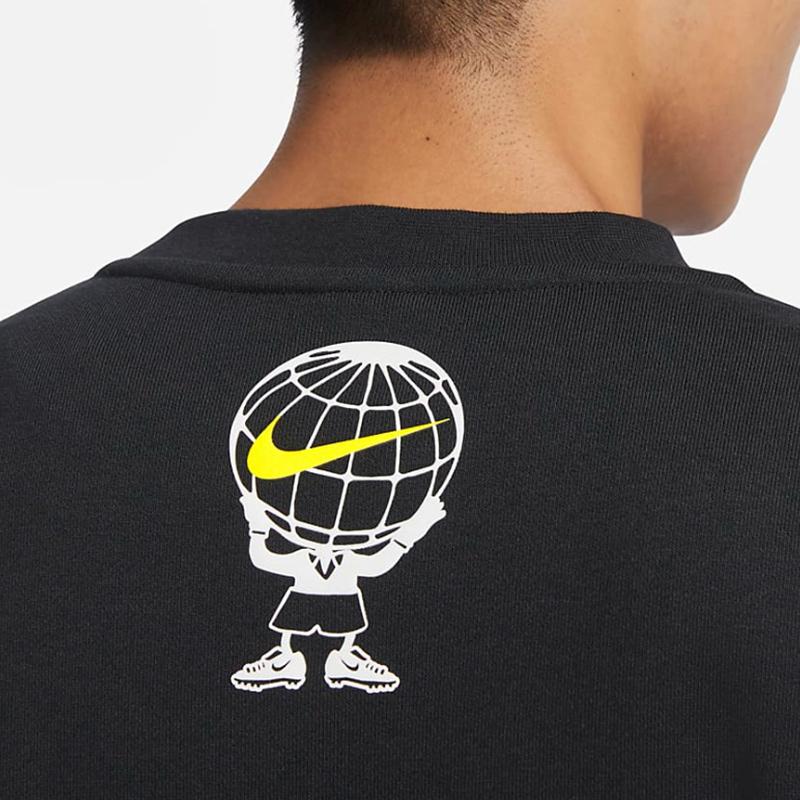Nike Клетчатый пуловер с принтом алфавита, мужские топы, черный FD9744-010