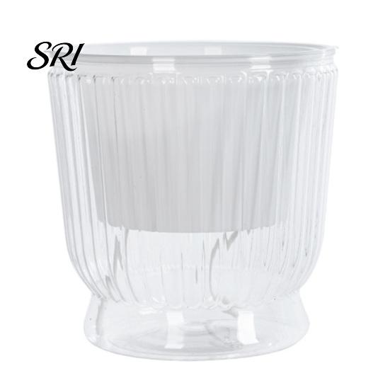 Breathable Plant Pot Self Watering Plastic Flower with Water Reservoir Easy Care Indoor Planter Wick Ropes Modern for Home Office Desktop Low