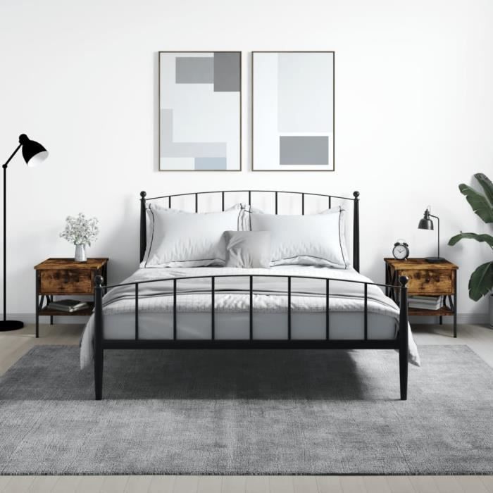 VidaXL Tables de chevet 2 pcs chêne fumé 40x42x45 cm bois d’ingénierie 825958