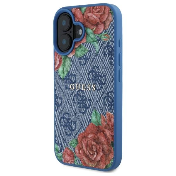 Guess Guhmp16Sp4Ropemcb Iphone 16 6.1   Niebieski/Blue Hardcase 4G Flowers Print Magsafe