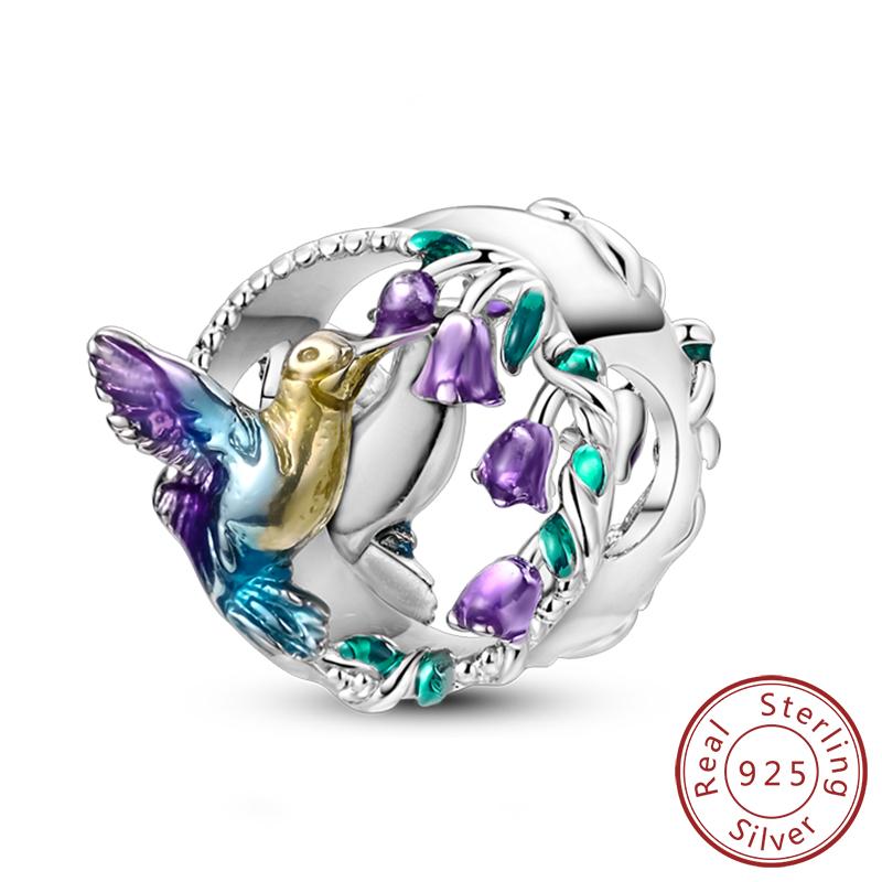 Оригинальные шармы-подвески из меди в виде светлячка, пчелы, бабочки, колибри для браслетов, женские украшения в подарок