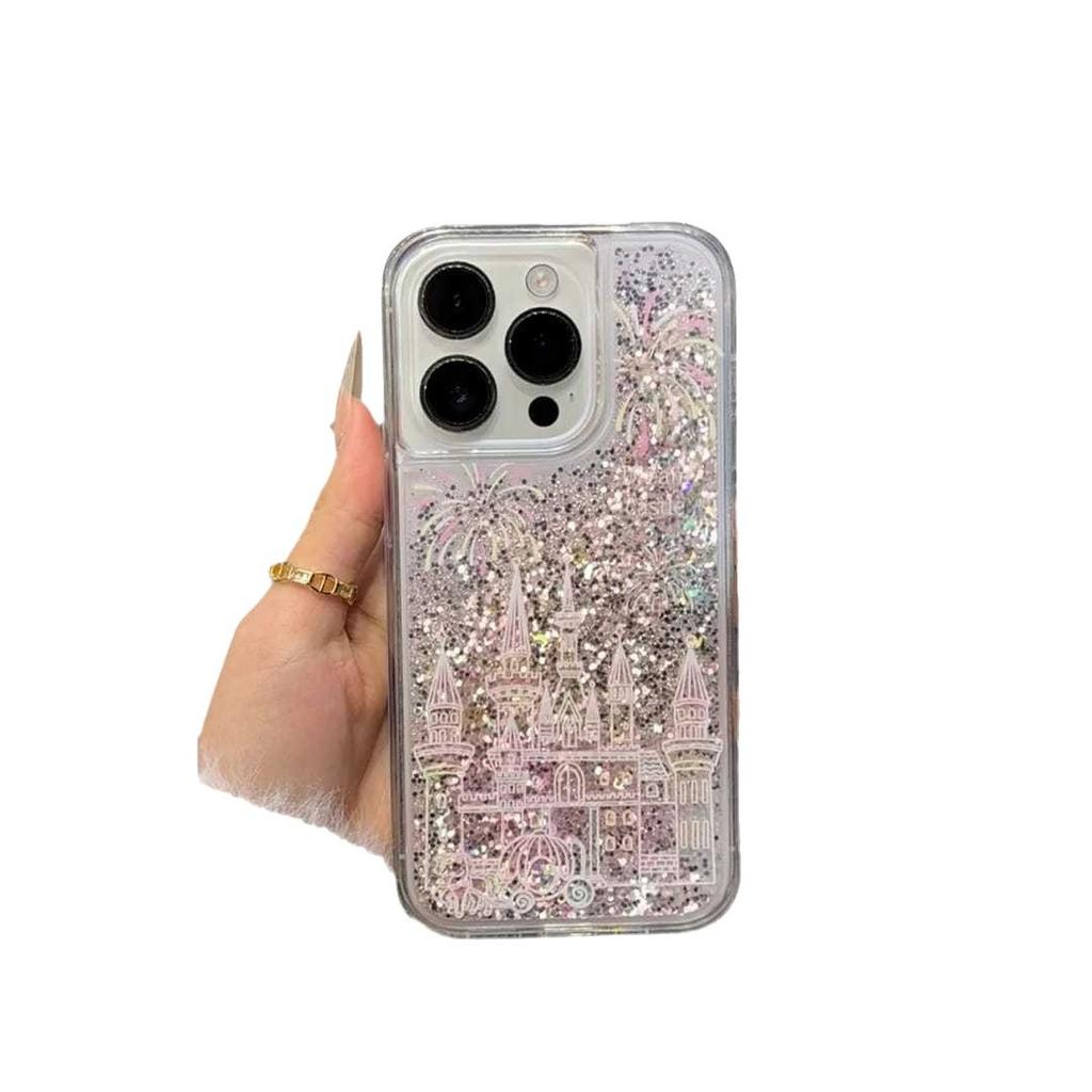 Чехол-песочница с фейерверком и замком для IPhone 16 Чехол для телефона для IPhone15/13 Новый 11promax Hua