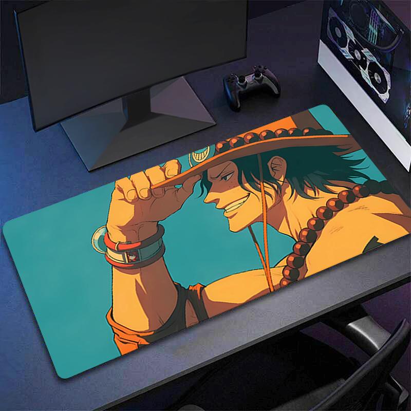 Mouse Pad One Piece Anime Durable Large Gamer Gaming Accessories Speed Keyboard Rubber Lock Edge Desk Mat Laptop Mousepad