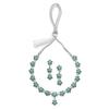 Oxidised Silver-Plated Flower Shaped American Diamond Studded Necklace Earrings Jewellery Set for Girls and Women
