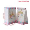 Unicorn Party Paper Popcorn Box Gift Box Candy Cookies Bags 1st Kids Birthday Party Decorations Gift Bags Baby Shower Supplies